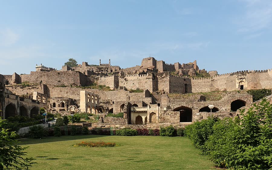 Golconda Fort ramparts in Hyderabad, Telangana